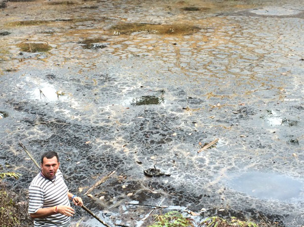 Contaminated Petroamazonas site