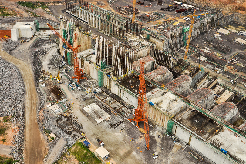 Construção da Usina Hidrelétrica de Belo Monte, no Pará. Foto: Divulgação/PAC2