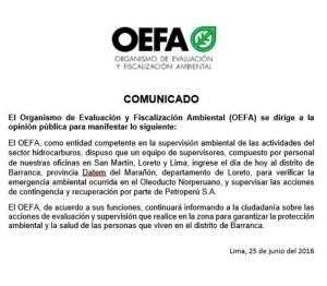 oefa statement