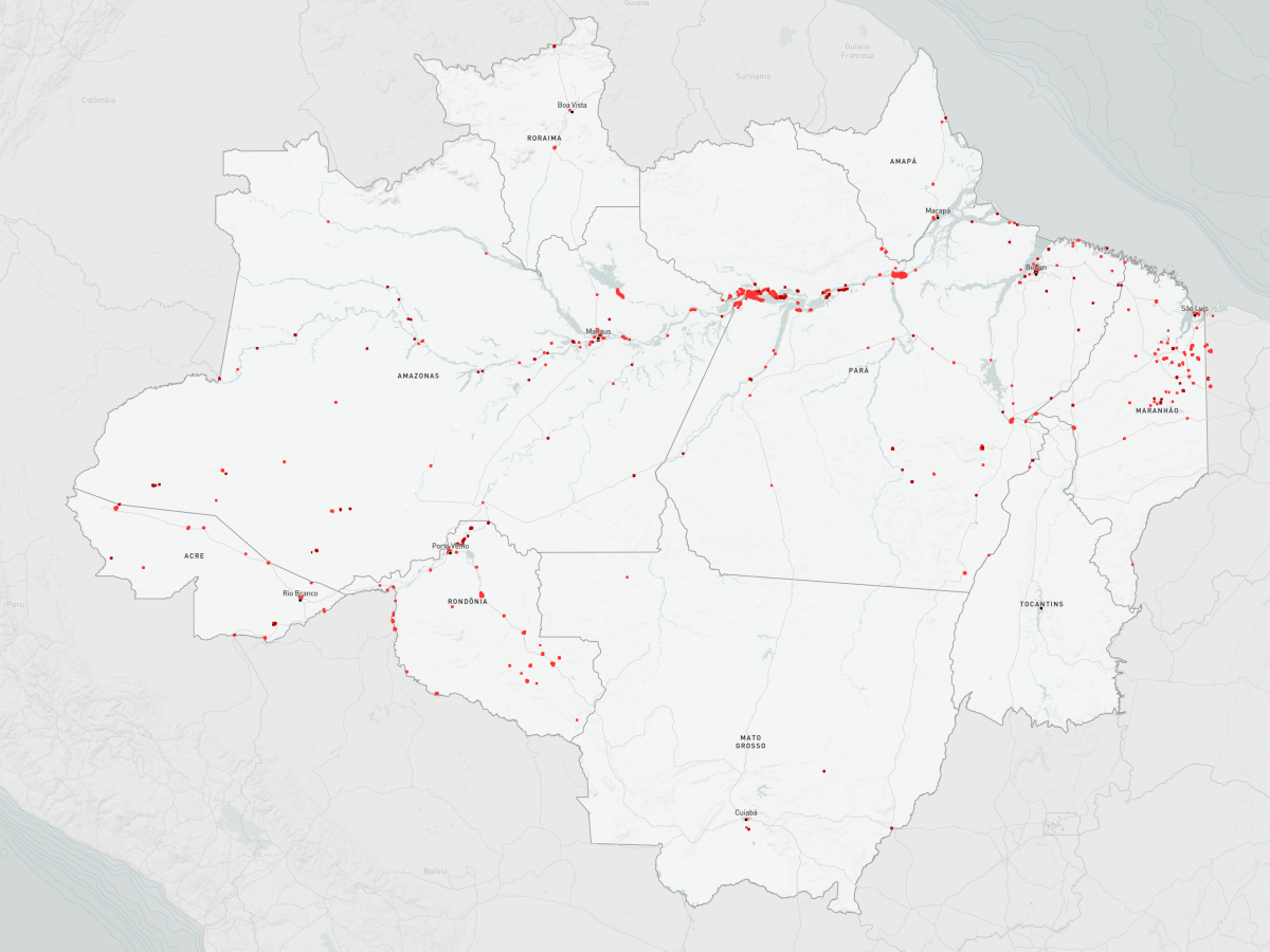 Áreas de riscos hidrogeológicos na Amazônia Legal